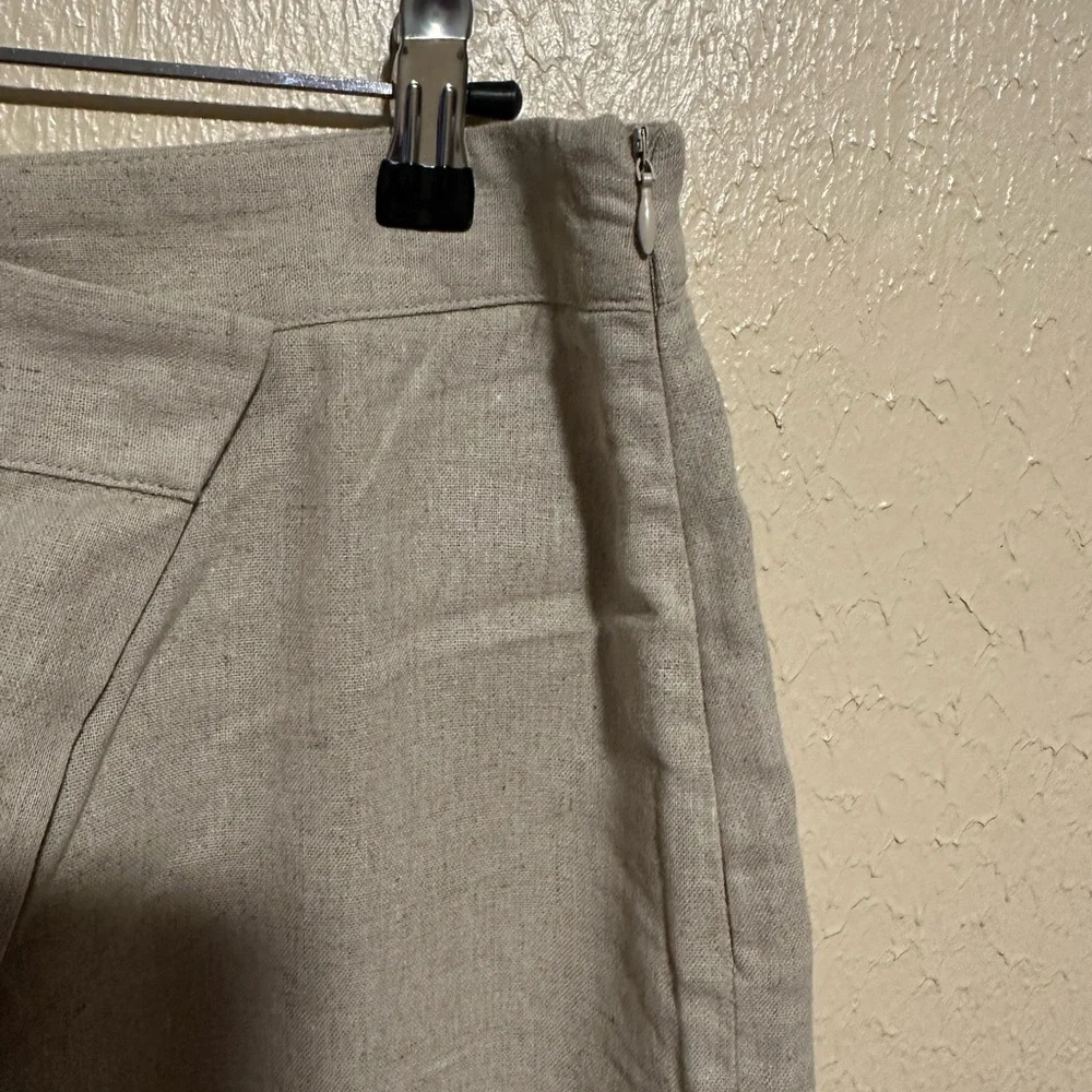 Zara Linen Blend Pareo Pants Size Small Wide‎ Leg